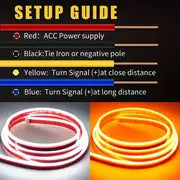 Car Hood Light Strip, Dynamic Car LED Light Strip, External Flexible Daytime Running Light Strip For Car, Truck, SUV