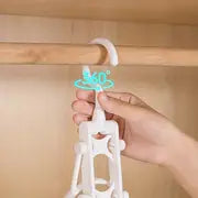 Maximize Your Wardrobe Space With This 6-in-1 Folding Hanger - Perfect For Hanging Clothes, Pants, Coats & More!