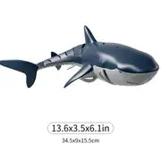 TEMI Remote Control Shark 1:18 High Simulation Scale Fish With Light & Spray Water For Lake Bathroom Pool Toys For Kids Boys Halloween Christmas Birthday Gift RC Boat