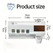 Revolutionize Your Oral Hygiene with this UV Toothbrush Sanitizer Holder - Sterilizer, Wall Mount Sticker, Toothpaste Dispenser, Wireless Charging & Solar Panel!