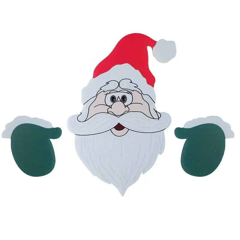 Spread Holiday Cheer With This Adorable Santa Claus Fence Peeker Decoration!