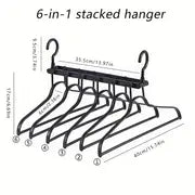 Maximize Your Wardrobe Space With This 6-in-1 Folding Hanger - Perfect For Hanging Clothes, Pants, Coats & More!