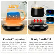 1pc Automatic Sensor Coffee Cup Warmer For Desk - Keep Your Coffee, Tea, Milk And Water Warm - Auto Shut Off/On - Cup Warmer For Home And Office - Without Cup