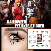 Halloween Bat Spider Decorative Eyeshadow Eyeliner Stickers Horror Fashion Party Makeup Tools