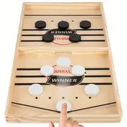 Wooden Foosball Board Game, Slingshot Table Hockey Party Game, Christmas, Halloween And Thanksgiving Gift - Perfect For Families