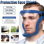 Full Face Shield for Work Protection - Transparent Facial Protector for Outdoor Heating and Home Kitchen Tools - Provides Complete Coverage and Comfortable Fit