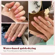 Water-based Nude Nail Polish, Odorless, Free Baking Quick Drying Lasting Nail Lacquer For Salon DIY At Home