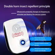 6pcs Dual Horn Ultrasonic Pest Repeller For Indoor Pest Control - Electronic Insect Repellent For Home, Kitchen, And Warehouse - Effective Ultrasonic Pest Control Solution