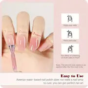 Water-based Nude Nail Polish, Odorless, Free Baking Quick Drying Lasting Nail Lacquer For Salon DIY At Home