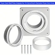 Dryer Vent Connector Kit, Dryer Vent Wall Plate With Quick Connect & Disconnect, Twist Lock Dryer Duct Connector Kit Fits 4 Inch Tubes, Covers Area 7 Inch X 7 Inch, For Dryer Washer Bathroom
