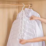 Maximize Your Wardrobe Space With This 6-in-1 Folding Hanger - Perfect For Hanging Clothes, Pants, Coats & More!