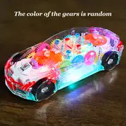 1pc Children's Educational Drop-resistant Gear Universal Car， Colorful Light Music Electric Toy Car，Halloween And Christmas Gift For Boys And Girls