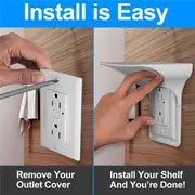 1 Pack, Standard Vertical Duplex Decorative Outlet Space Saving For Smart Home Speakers, White Outlet Shelf Wall Holder, Power Tools, Toothbrush