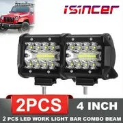 2pcs 4" LED Work Light Bar Cube Pod Off Road Driving Fog Lamp 4WD ATV Bright