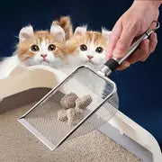 Cat Litter Scoop Fine Mesh Stainless Steel Cat Litter Cleaner, Easy To Clean Non-stick Cat Litter Shovel Reptiles Sand Shovel