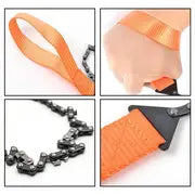 1pc Pocket Chainsaw, Outdoor Survival Hand Chainsaw, Survival Gear, Manual Hand Steel Rope Chain Saw, Emergency Kit