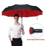 pc Automatic Anti-Wind Double Layer Commercial Large Umbrella, Diameter 105cm/41.33in