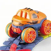 Kids Track Cars For Boys, Flexible Track With LED Light-Up Race Car Set, Anti-gravity Assembled Track Car Birthday Gifts For Kids Christmas, Halloween, Thanksgiving Gift