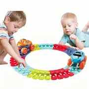 Kids Track Cars For Boys, Flexible Track With LED Light-Up Race Car Set, Anti-gravity Assembled Track Car Birthday Gifts For Kids Christmas, Halloween, Thanksgiving Gift