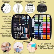 Sewing Kit With 100 Sewing Supplies And Accessories - 24-Color Threads, Needle And Thread Kit Products For Small Fixes, Basic Mini Travel Sewing Kit For Emergency Repairs