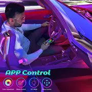 Brighten Up Your Car with 48RGB LED Lights - App Controlled, USB Powered, and Music Synced!