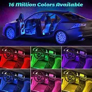 Brighten Up Your Car with 48RGB LED Lights - App Controlled, USB Powered, and Music Synced!