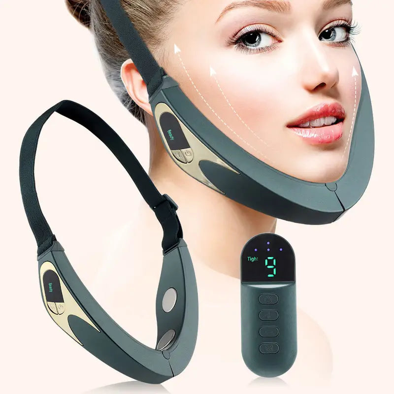 Rejuvenate Your Skin With The New Microcurrent EMS Face Lifting Instrument - Intelligent Red Blue Color Light Skin Rejuvenation & Double Chin Beauty!