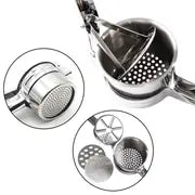 Set, Potato Ricers, Heavy Duty Stainless Steel Potato Masher, Press And Mash Kitchen Utensil, Garlic Presser, For Vegetable, Fruit, Kitchen Gadgets, Kitchen Stuff, Kitchen Accessories, Home Kitchen Items