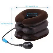 Inflatable Cervical Neck Traction Device For Headache And Shoulder Pain Relief - U Shape Neck Pillow With Support Brace And Relaxing Benefits