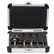 5pcs/Set HSS COBALT MULTIPLE HOLE 50 Sizes STEP DRILL BIT SET With Aluminum Case Core Drill Bit For Tool Box