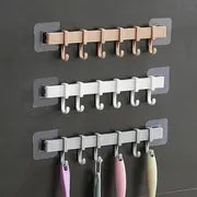 Maximize Your Kitchen Storage with These 6 Hook Wall Hangers - 2pcs!