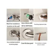 Heavy Duty Bathroom Grab Bar - Supports up to 500lbs - Available in 13/17/21 Inch Lengths - 1-Inch Diameter for Secure Grip