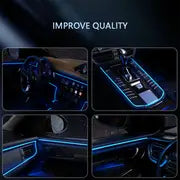Interior Car LED Strip Lights,RGB 5 In 1 Ambient Lighting Kits,Led Light Bar For Car With Music Sync Function