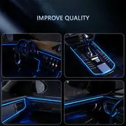 Car Led Strip Lights,Interior Lights,RGB 5 In 1 Ambient Lighting Kit,Led Light Bar For Car With Music Sync Function,USB Neon Light Accessories