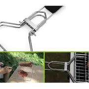 Upgrade Your BBQ Game with This Large Capacity Folding Stainless Steel Barbecue Mesh Basket!