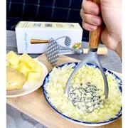 1pc, Stainless Steel Potato Masher with Non-Slip Handle - Manual Fruit and Vegetable Crusher and Ricer - Kitchen Gadget for Easy and Smooth Mashing