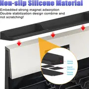 1pc, Stove Shelf, Magnetic Shelf For Kitchen Stove, Over Stove Spice Rack Organizer, Kitchen Magnetic Spice Rack Organizer, Stove Top Shelf For Spice Botlte, Kitchen Accessaries, Apartment Essentials, Dorm Essentials, Back To School Supplies