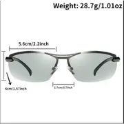 1pc Men's Polarized Photochromic Sunglasses, Day And Night Driving Night Vision Fishing Sunglasses