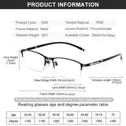 1pc Men's Smart Photochromic Progressive Multifocal Glasses,unisex Glasses TR90 Computer Auto Zoom Glasses