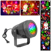 1pc Snowflake Christmas Laser Projector Light, 20 Different Slides, Waterproof Projection Light, Rotating Christmas Pattern LED Stage Lights, Outdoor Holiday Lighting Christmas Decoration, Snowflake Party Lights, Christmas Lights