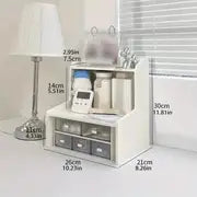1pc Desktop Shelf, Student Dormitory Desk Storage Rack, Office Desk Stationery Organizer, Multi-layer Small Shelf