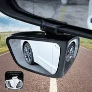 2pcs 360 Degree 360° Rotatable 2 Side Car Blind Spot Convex Mirror Exterior Rear View Reversing Parking Auxiliary Mirror Safety Driving