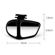 2pcs 360 Degree 360° Rotatable 2 Side Car Blind Spot Convex Mirror Exterior Rear View Reversing Parking Auxiliary Mirror Safety Driving