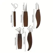8pcs/set Wood Carving Kit Wood Carving Tools Hand Carving Knife Set With Needle File Wood Spoon Carving Kit For Beginners Whittling Kit For Kids Adults