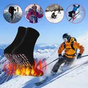 2pairs Self-Heating Socks: Keep You Warm & Comfy For Fishing, Camping, Hiking, Skiing & More!