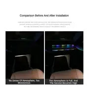 For Tesla For Model 3 For Model Y 2018-2023 LED Atmosphere Light,Car LED Lights Strip Accessories,USB Plug And Play App Control LED Lights For Car