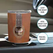 1pc Guitar Tumbler Cup With Lid 20oz Stunning Detailed Guitar Image With Chord Chart Kitchen Grade Stainless Steel Double Wall Insulation Mug