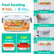 1pc 12V 24V 110V Electric Lunch Box, Food Heater Box, 3 In 1 Food Warmer, Portable Lunch Box With Fork Spoon