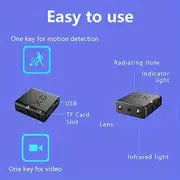 1pc Mini Built-in Battery Camera, Night Vision Motion Detection, Surveillance Camera Puppy Camera Nanny Cam Monitor, Home Security Camera, No Wifi NO APP