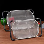 1pc Extendable Stainless Steel Colander with Fine Mesh and Drain Basket - Perfect for Vegetables and Kitchen Accessories